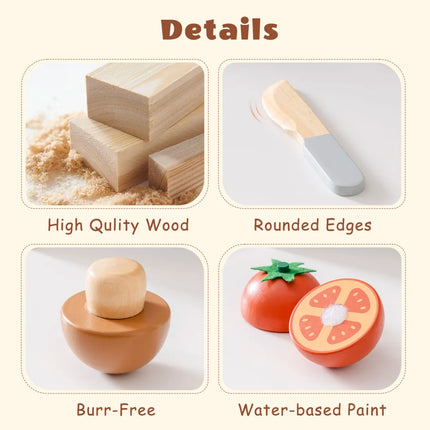 Wooden Childs Play Food Set - Vegetables