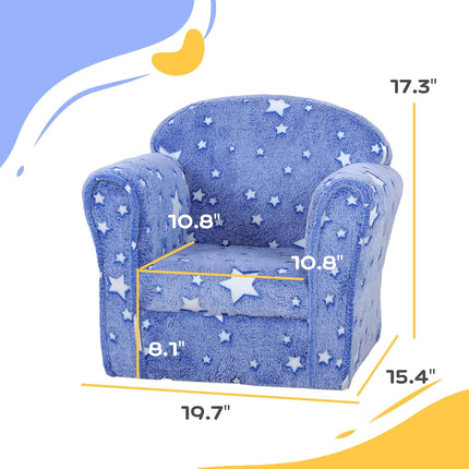 Toddler Sofa with Glow in The Dark Star Design