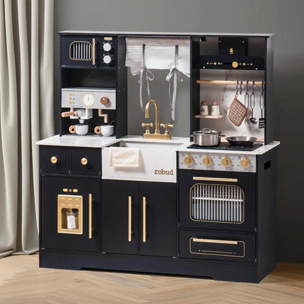Modern Play Kitchen for Kids - Black