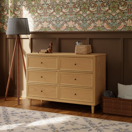 Marin with Cane 6 Drawer Assembled Dresser