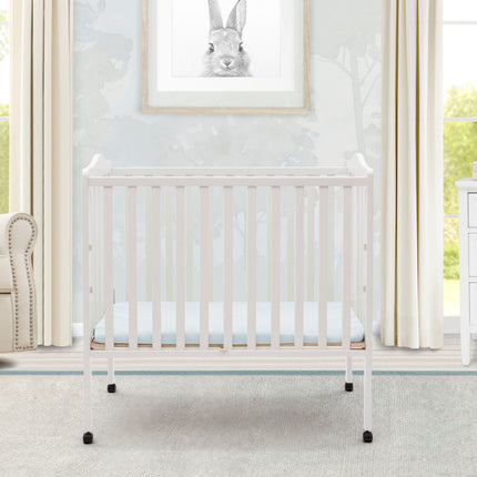 Folding Portable Mini Baby Crib with 1.5-inch Mattress