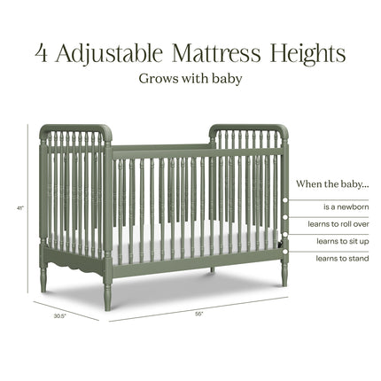Liberty 3-in-1 Convertible Spindle Crib with Toddler Bed Conversion Kit