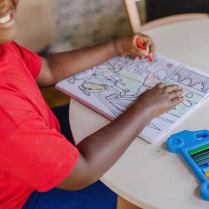Jumbo 50-Page Kids' Coloring Pad - Space, Sharks, Sports, and More