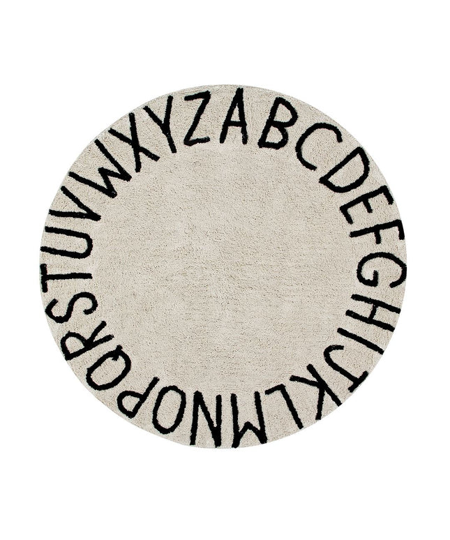 Round ABC Washable Rug