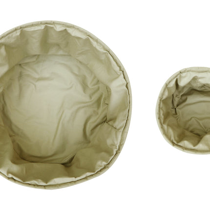 Bambie Set of Two Quilted Baskets - Olive