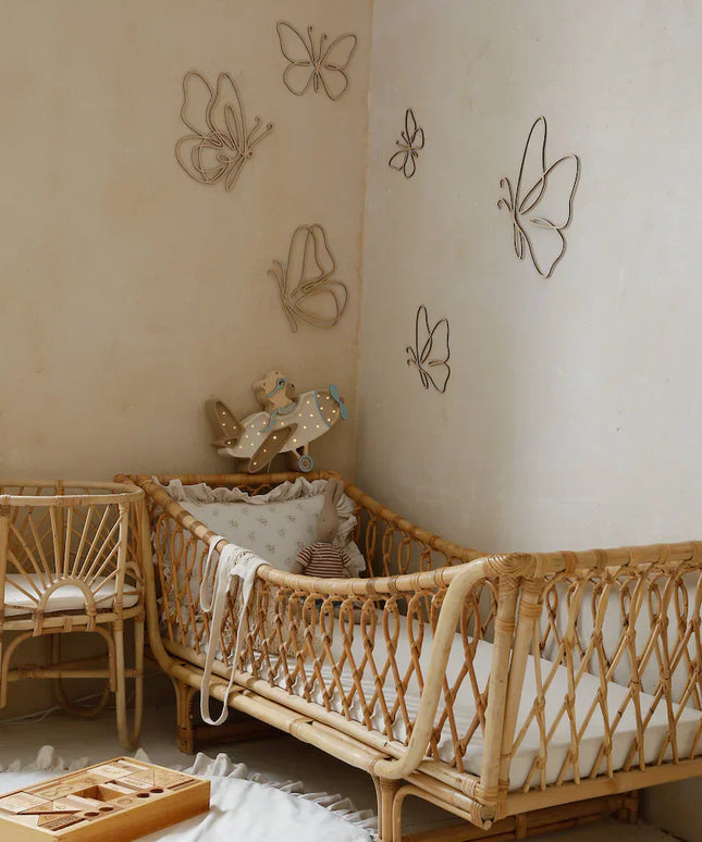 Wooden Wall Butterflies - Set Of 6