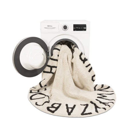 Round ABC Washable Rug