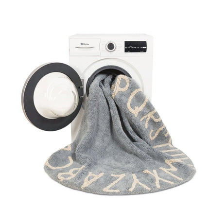 Round ABC Washable Rug