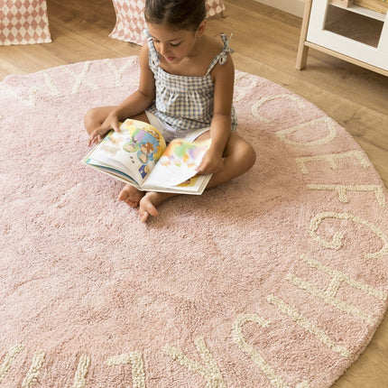 Round ABC Washable Rug