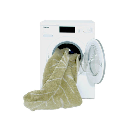 Mini Monstera Leaf Washable Rug - Olive