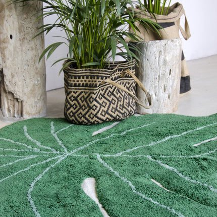 Monstera Leaf Washable Rug