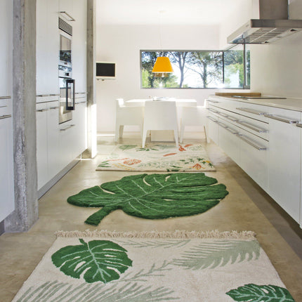 Monstera Leaf Washable Rug