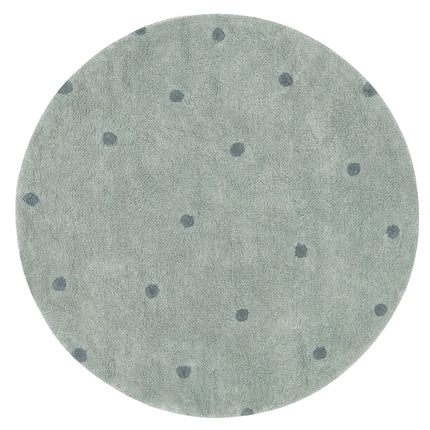 Round Dot Washable Rug