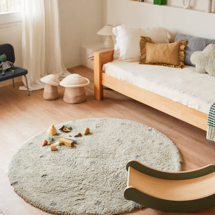 Round Dot Washable Rug