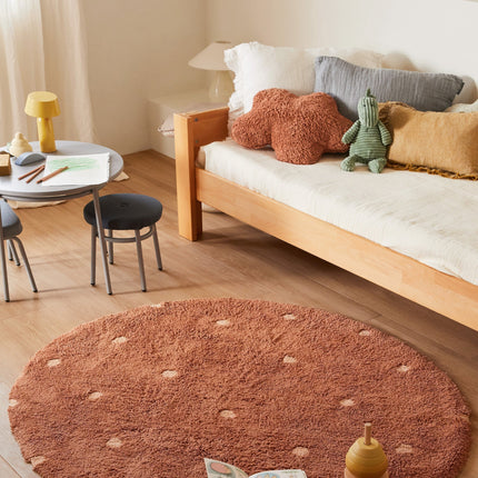 Round Dot Washable Rug