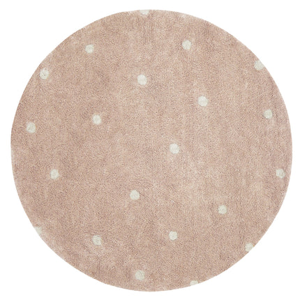 Round Dot Washable Rug
