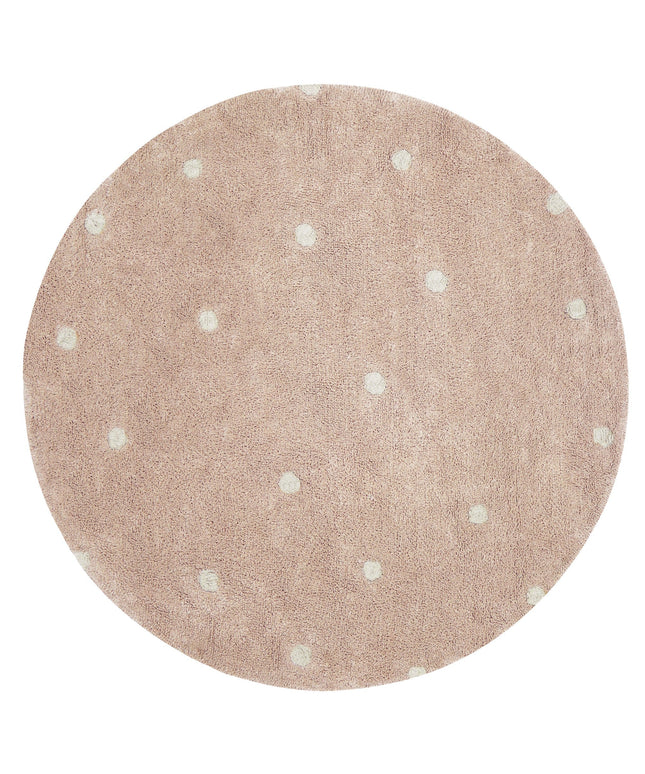 Round Dot Washable Rug