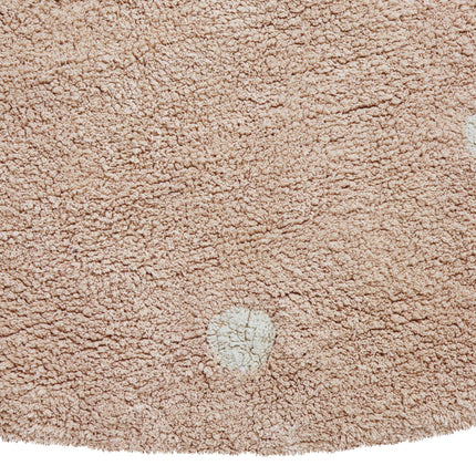 Round Dot Washable Rug