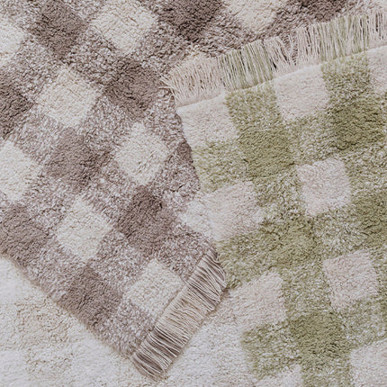 Vichy Checked Washable Rug