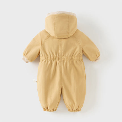Baby Girls/Boys Cute Indoor Warm Hooded One-Piece Romper