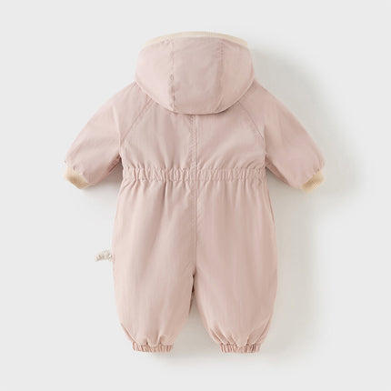 Baby Girls/Boys Cute Indoor Warm Hooded One-Piece Romper