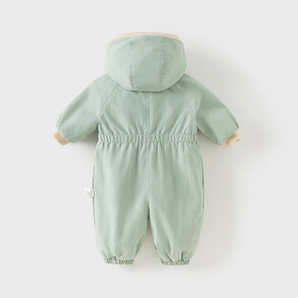 Baby Girls/Boys Cute Indoor Warm Hooded One-Piece Romper