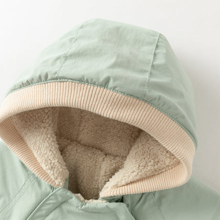Baby Girls/Boys Cute Indoor Warm Hooded One-Piece Romper