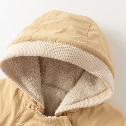 Baby Girls/Boys Cute Indoor Warm Hooded One-Piece Romper