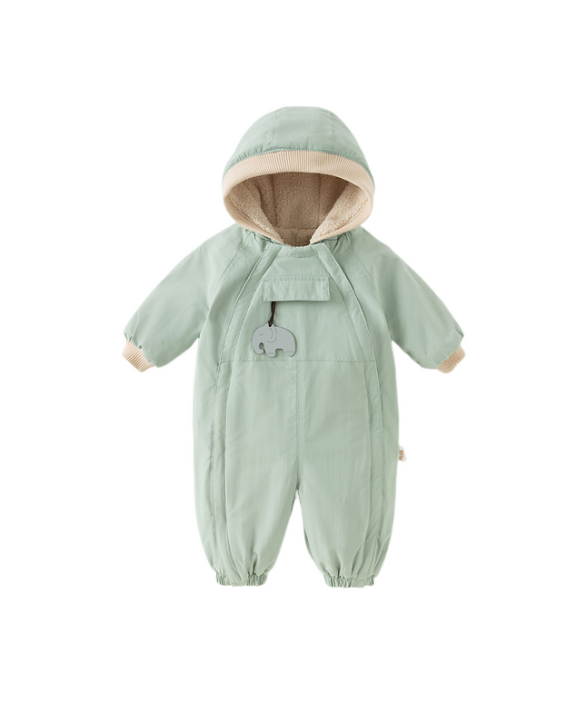 Baby Girls/Boys Cute Indoor Warm Hooded One-Piece Romper