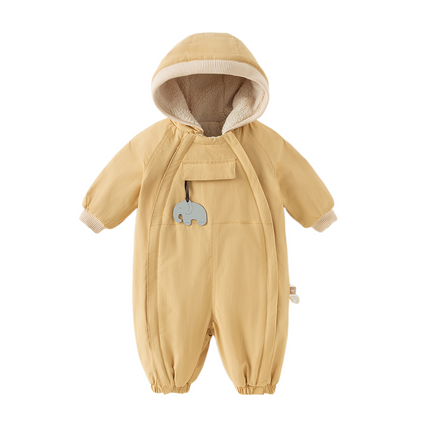 Baby Girls/Boys Cute Indoor Warm Hooded One-Piece Romper