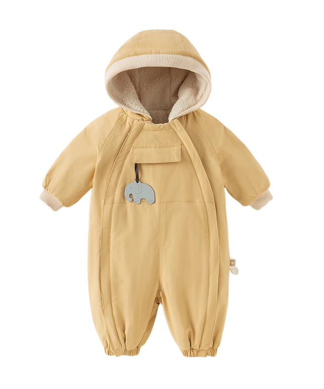 Baby Girls/Boys Cute Indoor Warm Hooded One-Piece Romper