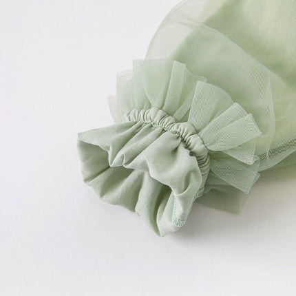 Toddler Girls Grey Green Mesh A-line Princess Dress