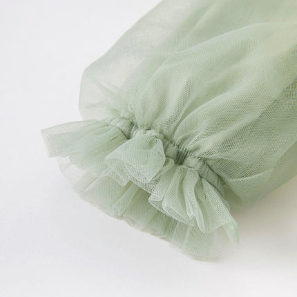 Toddler Girls Grey Green Mesh A-line Princess Dress