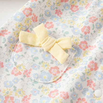 Baby Girls Sweet Cotton Floral Print Rompers Jumpsuit