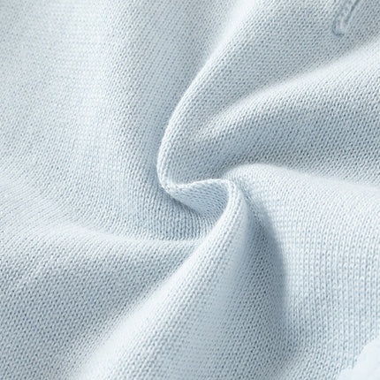 Toddler Girls Gentle Light Blue Knit Sweater Mesh Princess Dress