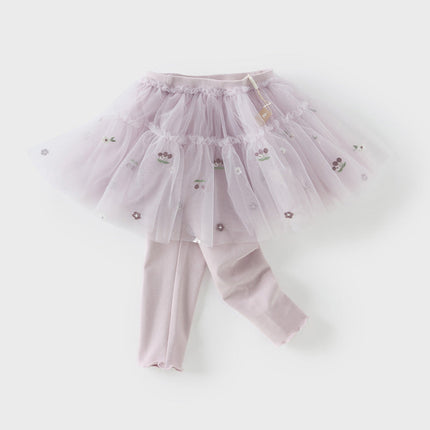 Toddler Girls Mesh Skirt Leggings Pants