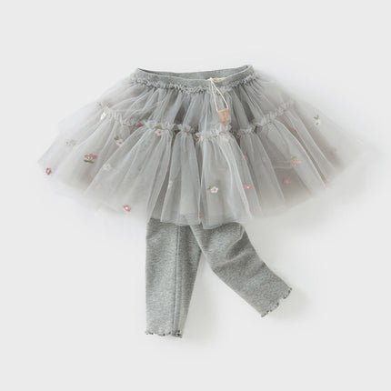 Toddler Girls Mesh Skirt Leggings Pants