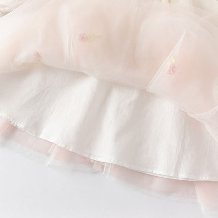 Toddler Girls Soft Seashell Pink Mesh Party Dress