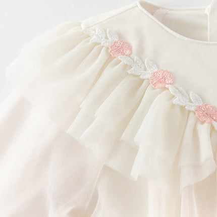Toddler Girls Soft Seashell Pink Mesh Party Dress