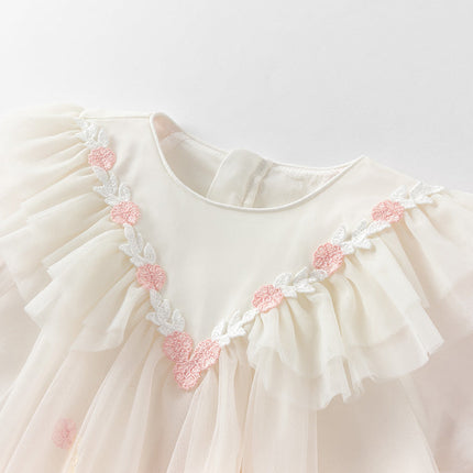Toddler Girls Soft Seashell Pink Mesh Party Dress