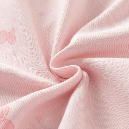 Baby Girls Cute Pink Bow Print Hooded Rompers