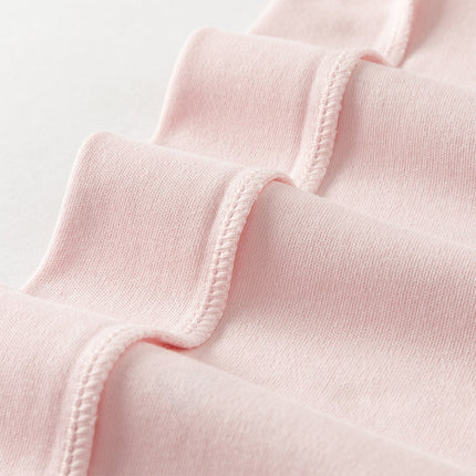 Baby Girls Cute Pink Bow Print Hooded Rompers