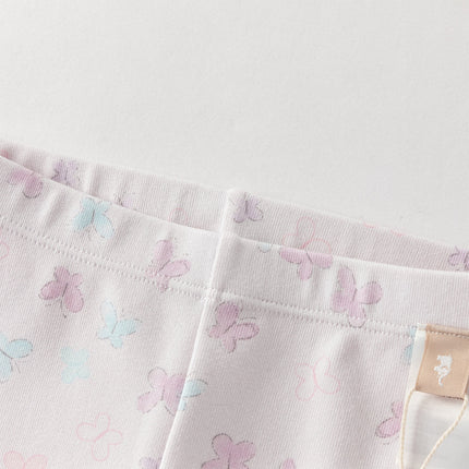 Toddler Girls Summer Cute Butterfly Print/Floral Print Breathable Slim Leggings