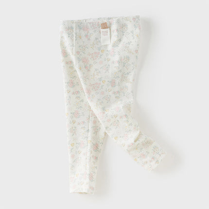 Toddler Girls Summer Cute Butterfly Print/Floral Print Breathable Slim Leggings