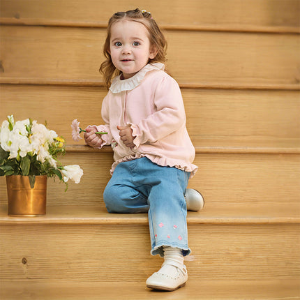 Toddler Girls Sweet Pink Cotton Lightweight Casual Sweater Cardigans