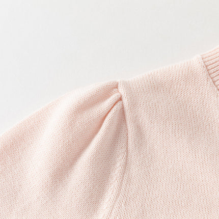 Toddler Girls Sweet Pink Cotton Lightweight Casual Sweater Cardigans