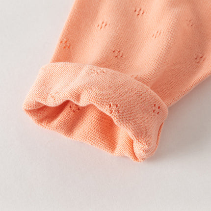 Toddler Girls Adorable Light Orange Lightweight Cotton Sweater Cardigans