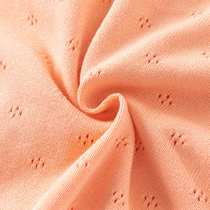Toddler Girls Adorable Light Orange Lightweight Cotton Sweater Cardigans