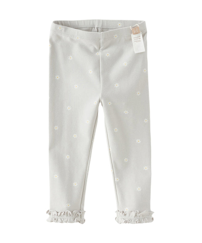 Toddler Girls Navy Blue/Grey Cute Print Slim Leggings