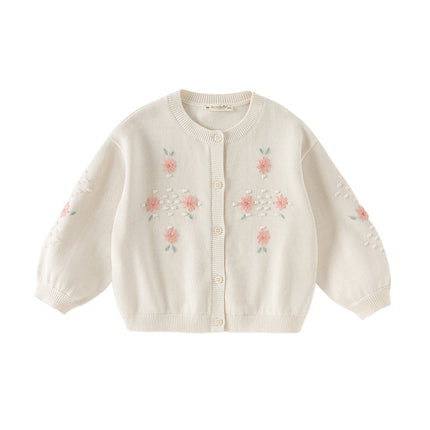 Toddler Girls Cute Apricot Outwear Soft Cotton Cardigans